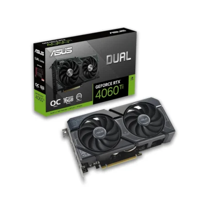 ASUS Dual GeForce Nvidia RTX 4060 Ti OC Edition 16GB GDDR6 Graphic Card, 90YV0JH8-M0NA00